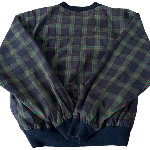 PROQUIP Men's XL Tartan Plaid Blue Green Red Long Sleeve Golf Windbreaker - Picture 2 of 8